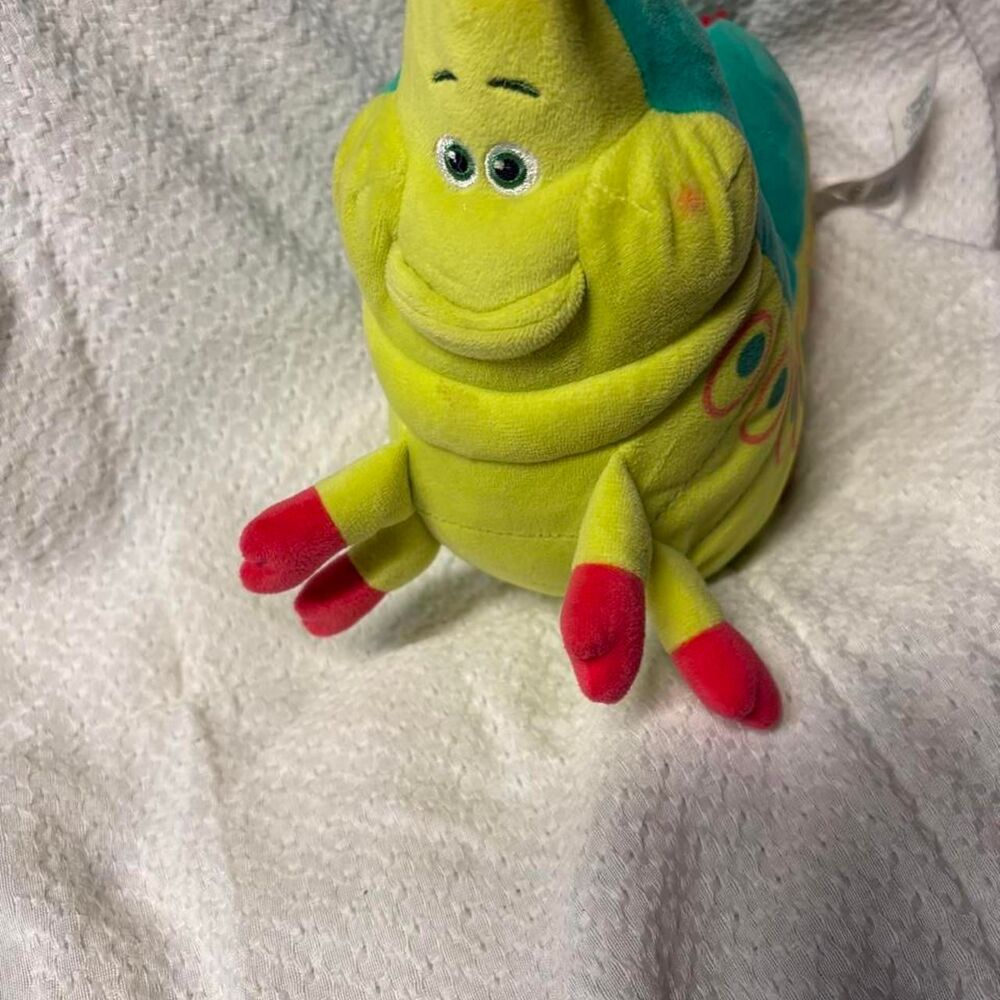 12” Disney A Bug's Life Heimlich caterpillar plush toy.